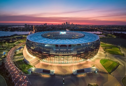 Press kit | 3862-01 - Press release | Fifth edition: The Prix Versailles celebrates the world's most beautiful campuses, passenger stations and sports facilities - Secretariat of the Prix Versailles - Lifestyle - Optus Stadium - Photo credit: Optus Stadium