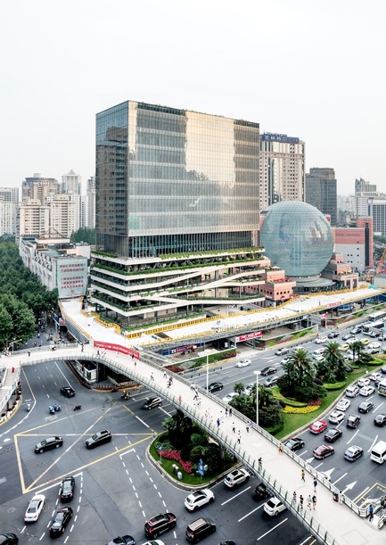 Press kit | 1799-03 - Press release | An urban oasis on Shanghai’s busiest intersection - Jacques Ferrier Architecture and Sensual City Studio - Commercial Architecture - Photo credit:  Jacques Ferrier Architecture / Photo Luc Boegly 