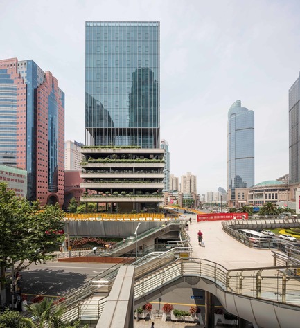 Press kit | 1799-03 - Press release | An urban oasis on Shanghai’s busiest intersection - Jacques Ferrier Architecture and Sensual City Studio - Commercial Architecture - Photo credit:  Jacques Ferrier Architecture / Photo Luc Boegly 