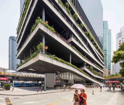 Press kit | 1799-03 - Press release | An urban oasis on Shanghai’s busiest intersection - Jacques Ferrier Architecture and Sensual City Studio - Commercial Architecture - Photo credit:  Jacques Ferrier Architecture / Photo Luc Boegly 