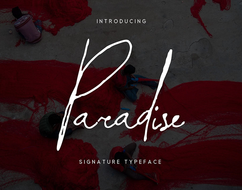 Paradise | Signature Typeface - Dezign Ark