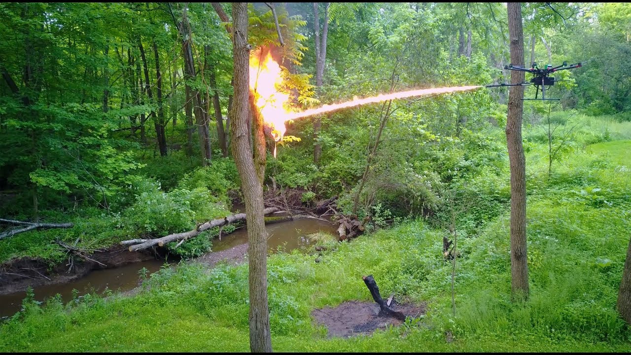 Flamethrower Drone Can Shoot A Seven Metre Long Stream Of Fire Dezign Ark   1563824985 Maxresdefault 