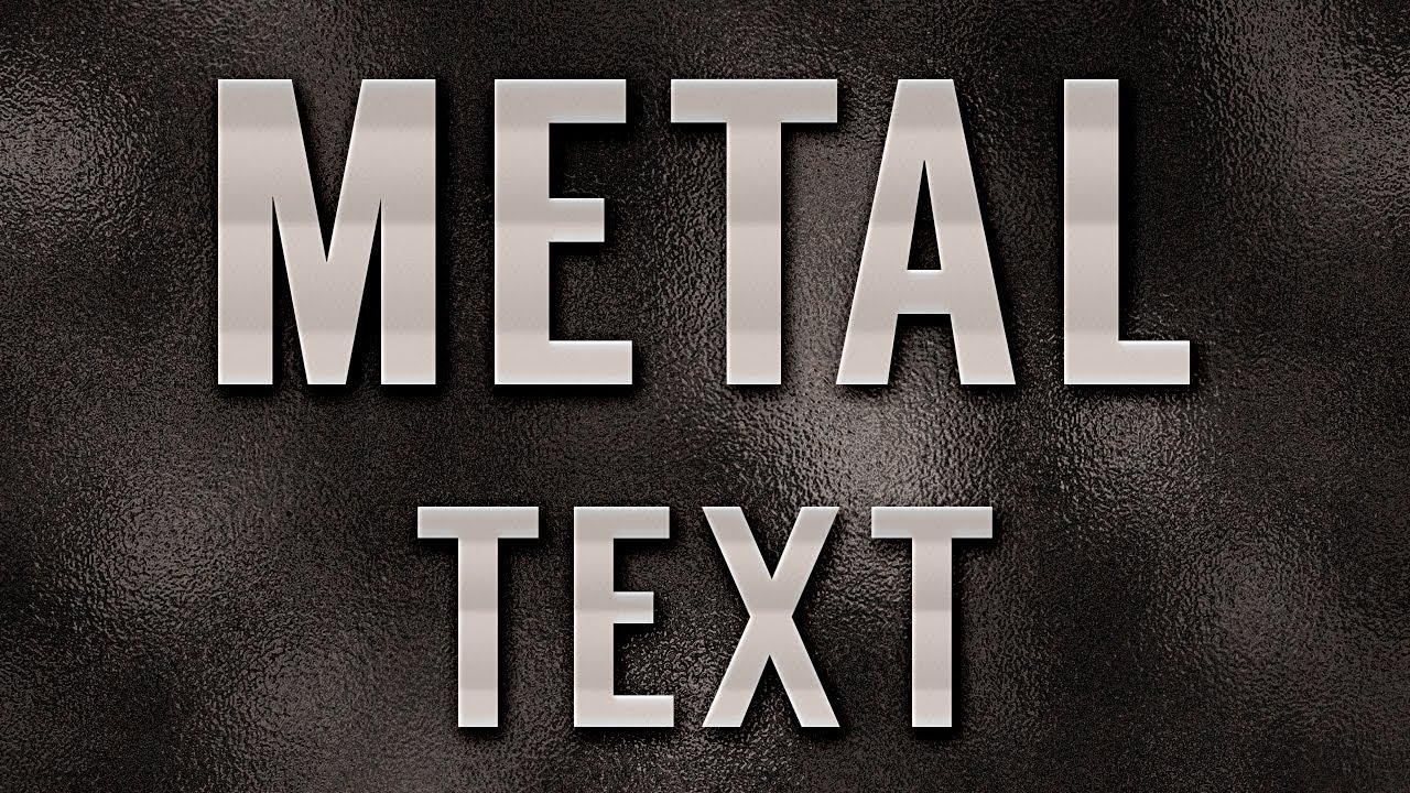 photoshop metal text style effect psd