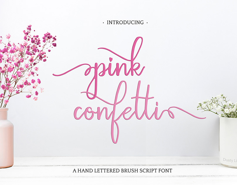 Pink Confetti Script Font - Dezign Ark