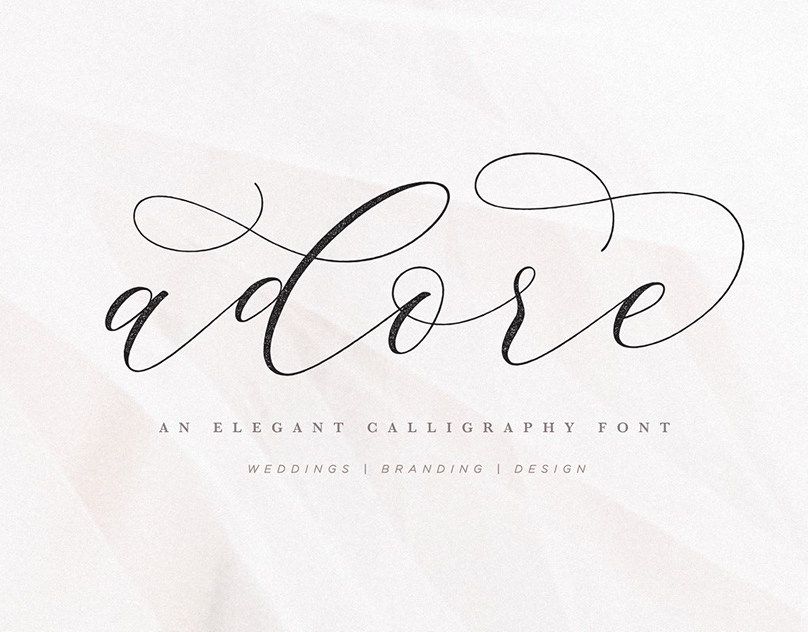 Adore Calligraphy Font - Dezign Ark