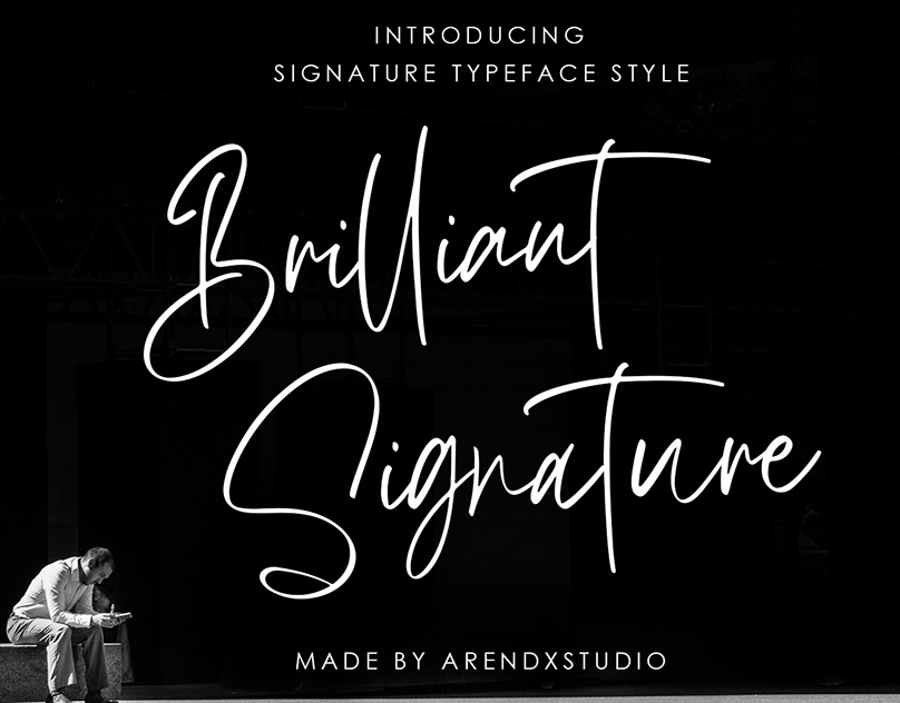 Brilliant Signature Logotype Font - Dezign Ark