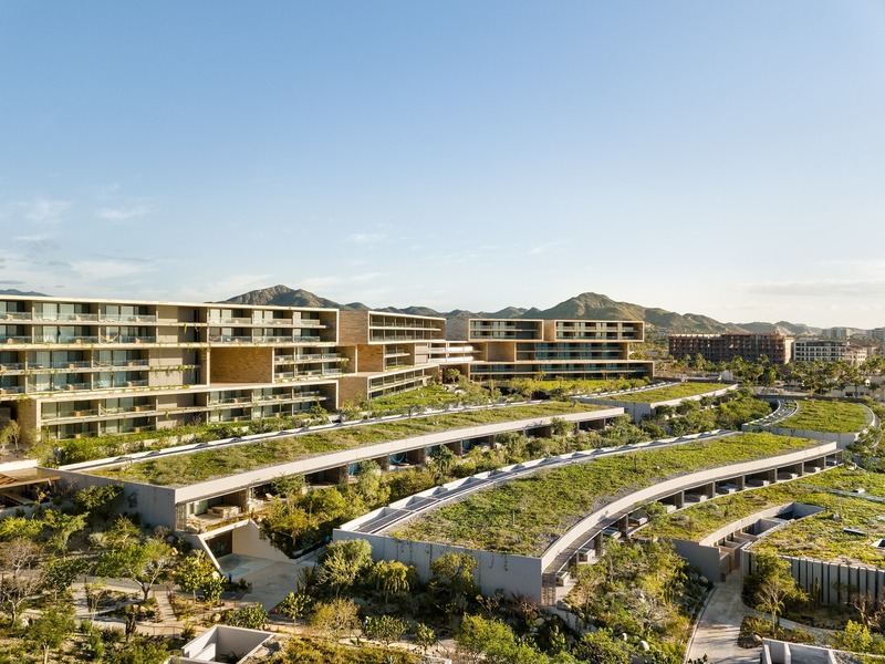 Press kit | 3120-02 - Press release | Solaz Los Cabos Hotel - Sordo Madaleno Arquitectos - Commercial Architecture - Aerial View - Photo credit: © Sordo Madaleno Arquitectos, photo by Rafael Gamo