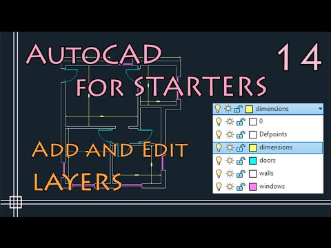 AutoCAD For Begineers - Add And Edit LAYERS (change Colour, Linetype ...