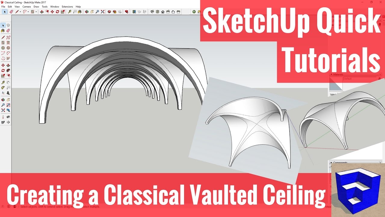 modeling-a-classical-vaulted-ceiling-in-sketchup-sketchup-quick