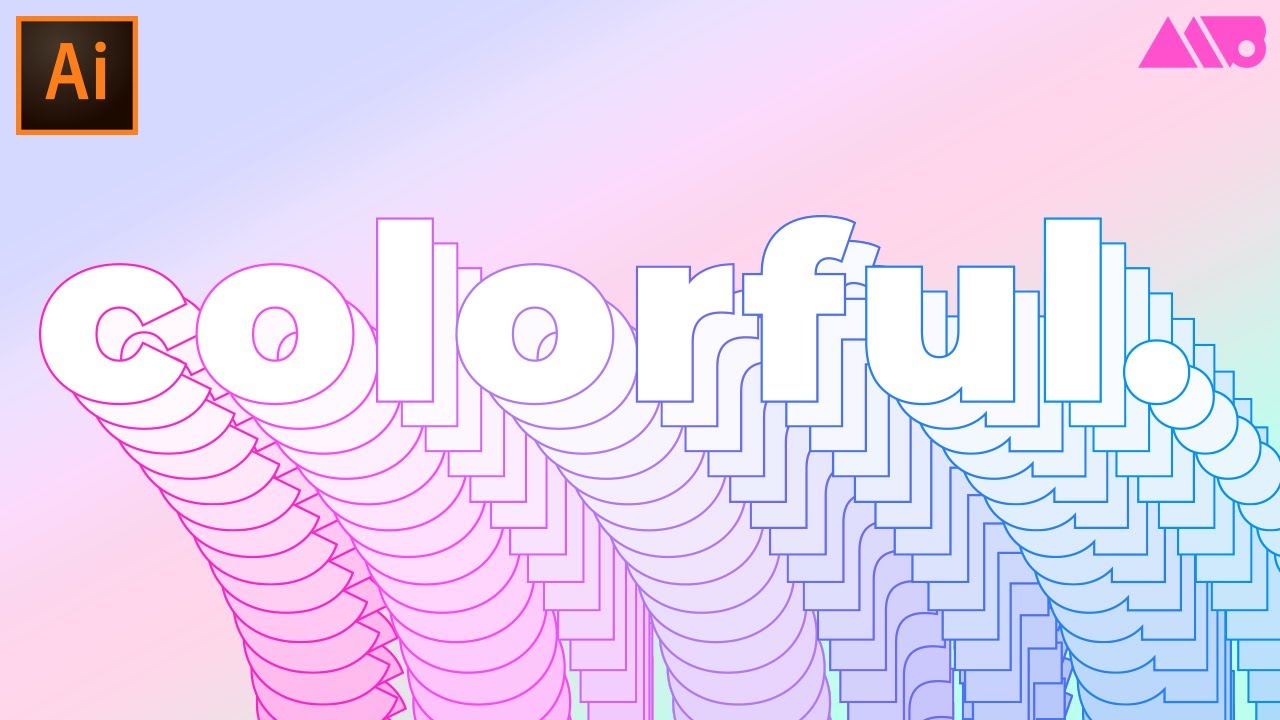 How To Create Colorful 3d Text Blends In Adobe Illustrator Tutorial