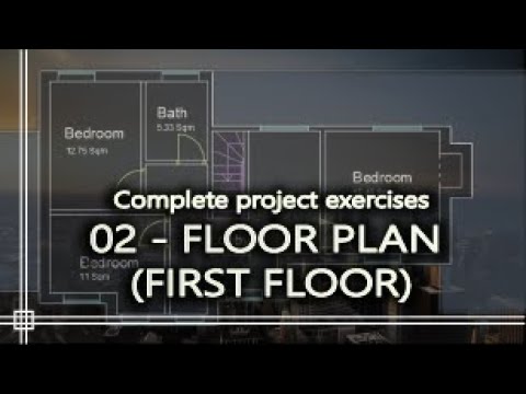 Autocad Complete Tutorial For Beginners Floor Plan First Floor