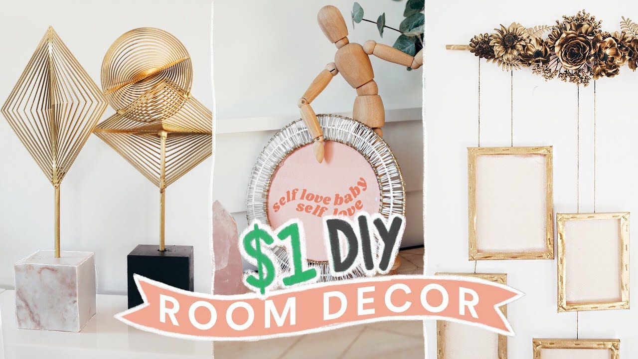DIY DOLLAR STORE ROOM DECOR 1 Aesthetic + Super Easy // Lone Fox