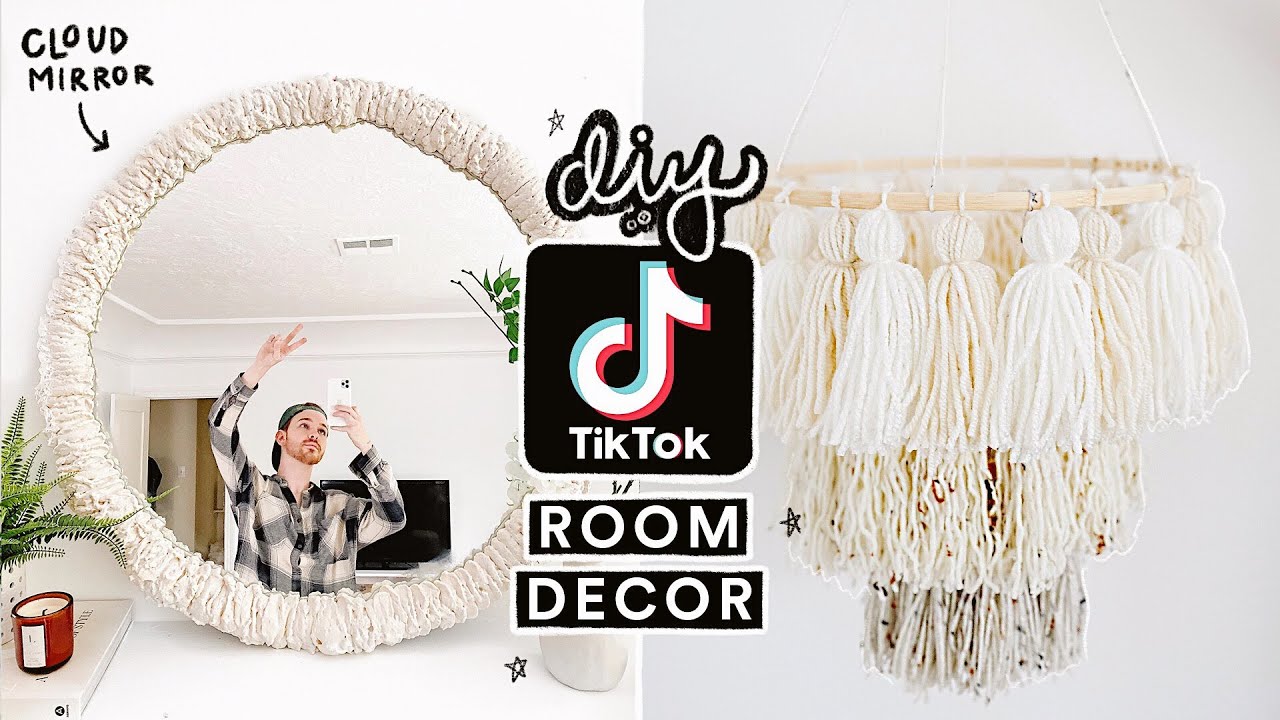 RECREATING VIRAL TIK TOK DIY ROOM DECOR ☁️ Cloud Mirror + More! Dezign Ark