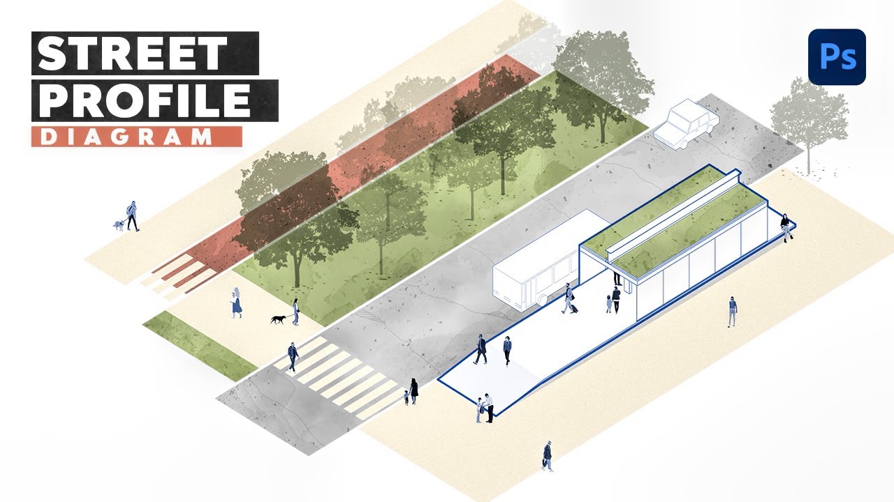 Street Profile Diagram in Architecture - Dezign Ark