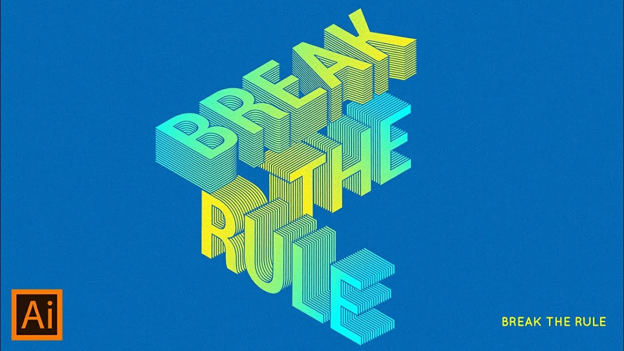 isometric text effect in adobe illustrator