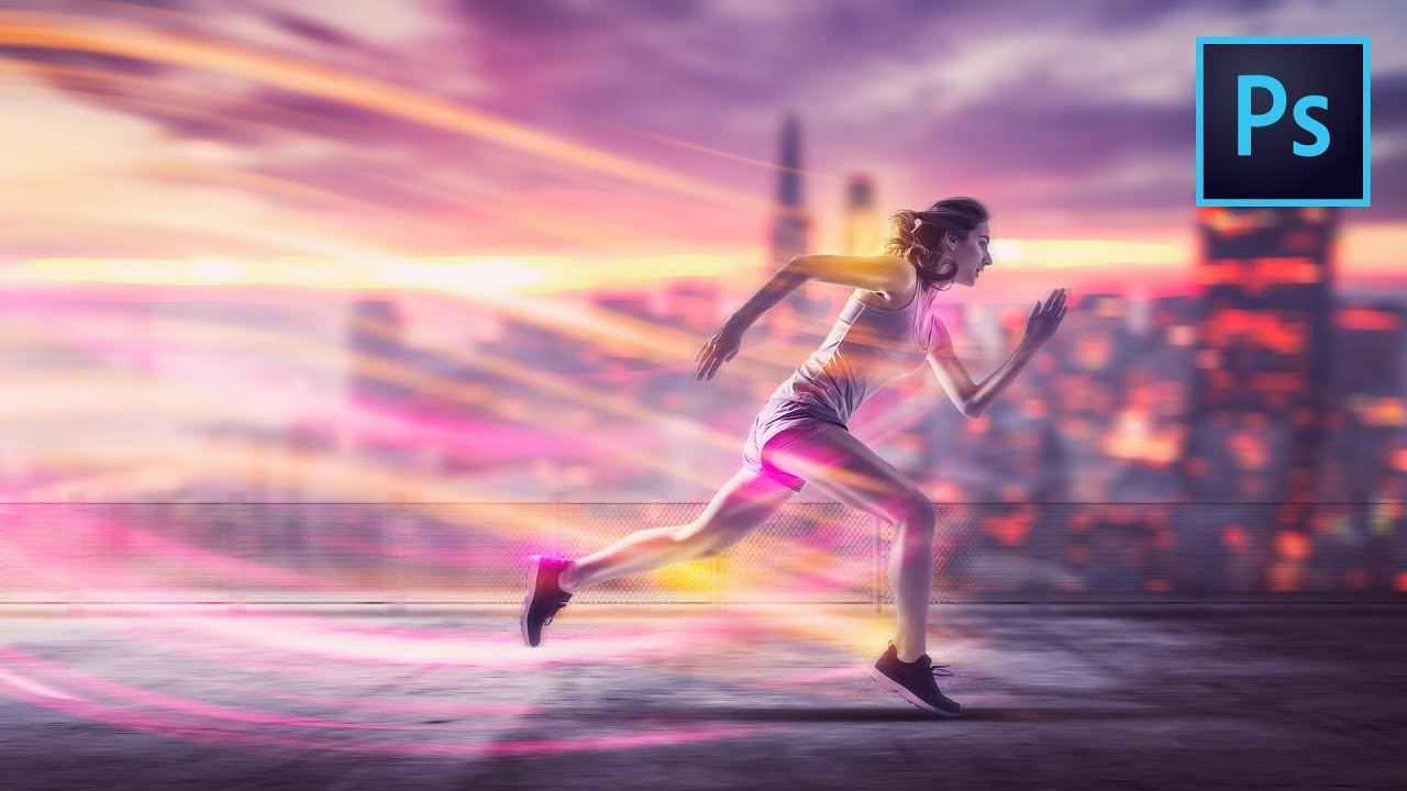 Athlete Running Energy PHOTO MANIPULATION Tutorial Dezign Ark