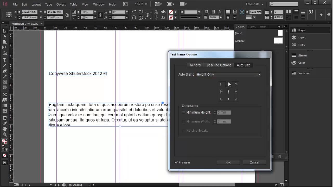 smart text reflow indesign cc