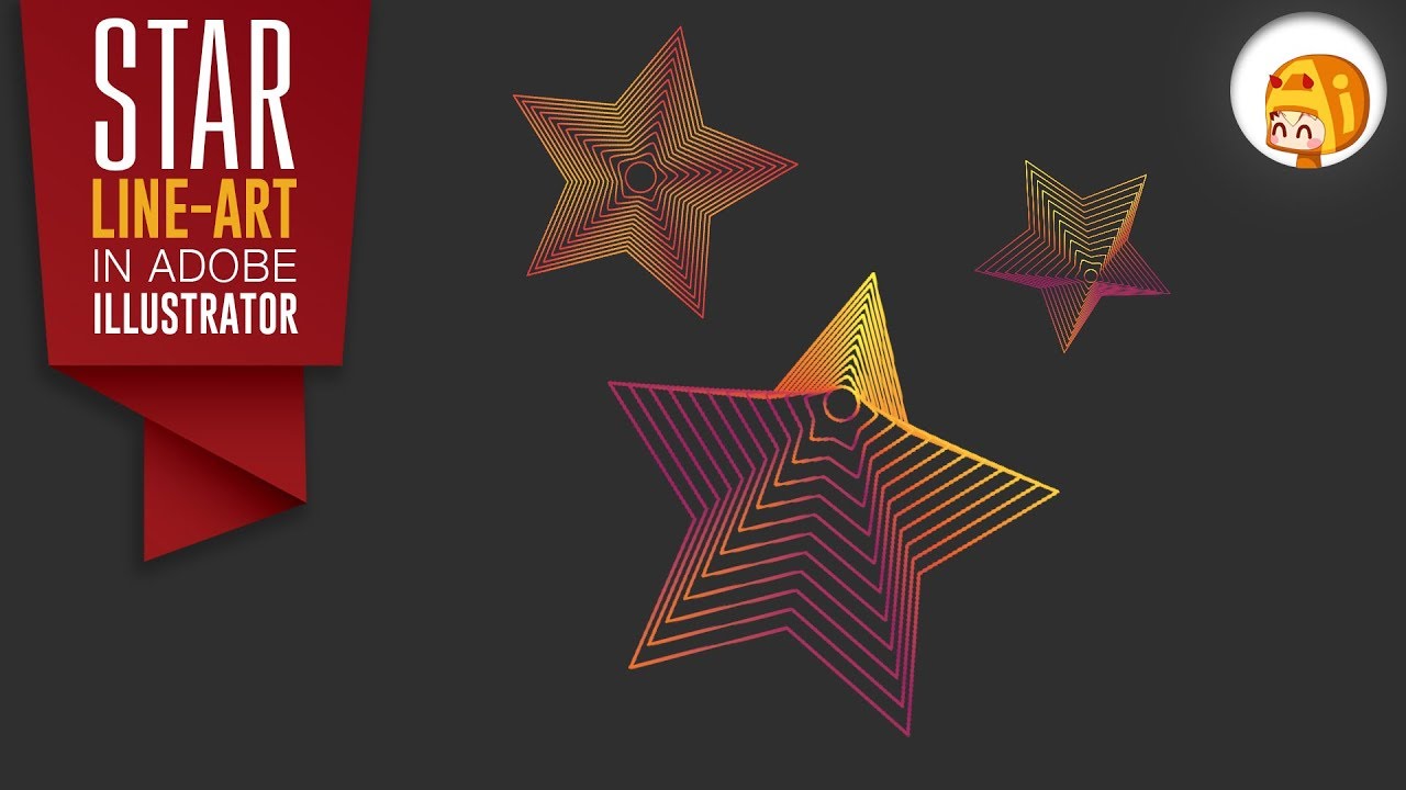 How To Make Star Line Art With The Illustrator Blend Tool Satori