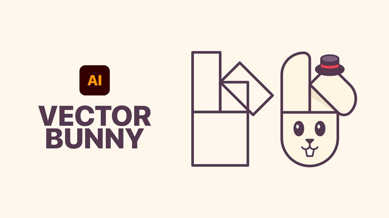 How to Create a Bunny Graphic in Adobe Illustrator - Dezign Ark