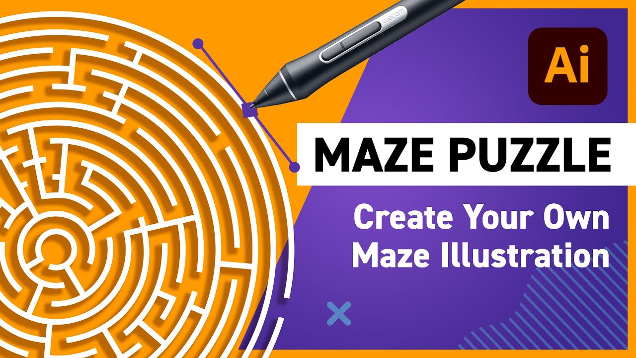 How to Draw a Maze Puzzle in Illustrator Dezign Ark