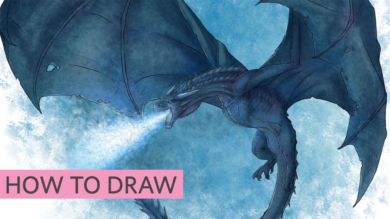 How to Draw an Ice Dragon from Game of Thrones Dezign Ark