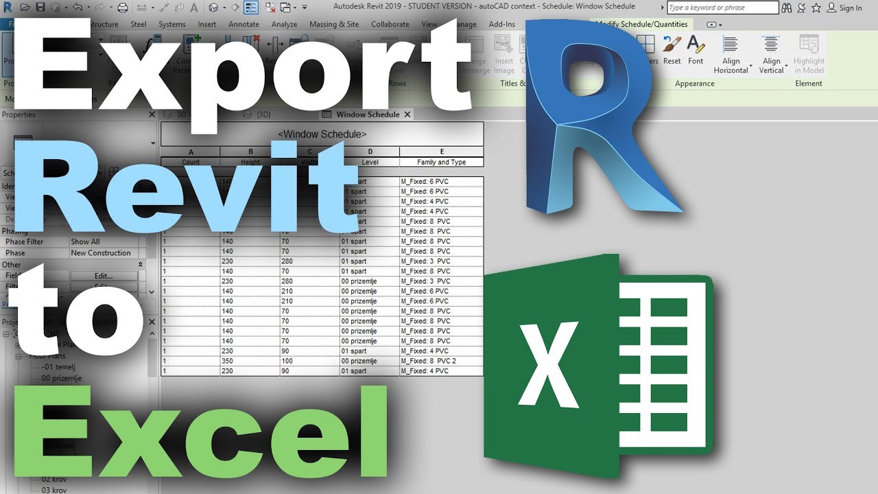 Can You Export Revit Schedule To Excel