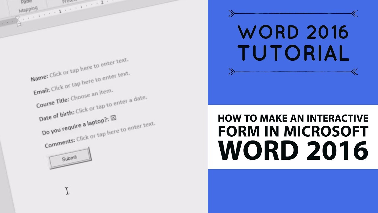 how-to-make-an-interactive-form-in-microsoft-word-2016-word-2016