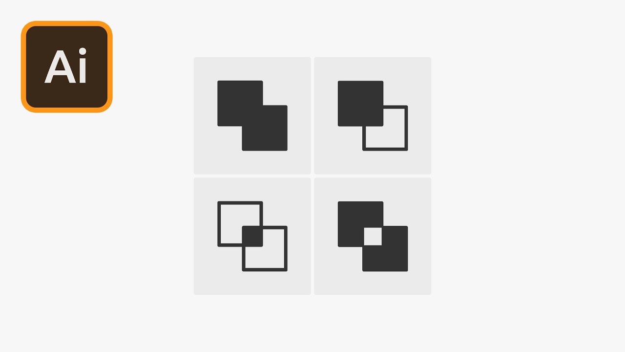 Illustrator's Pathfinder Shape Modes in 2 Minutes! Dezign Ark