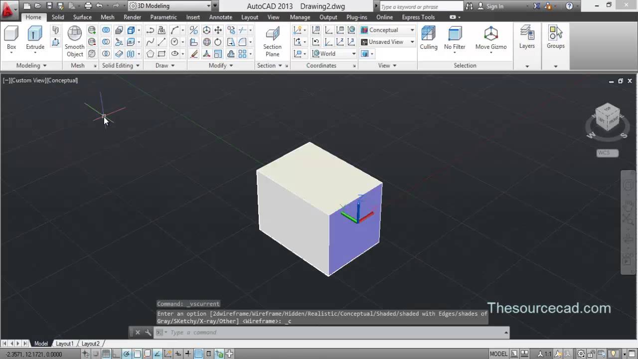 Introduction to AutoCAD 3d modelling and interface