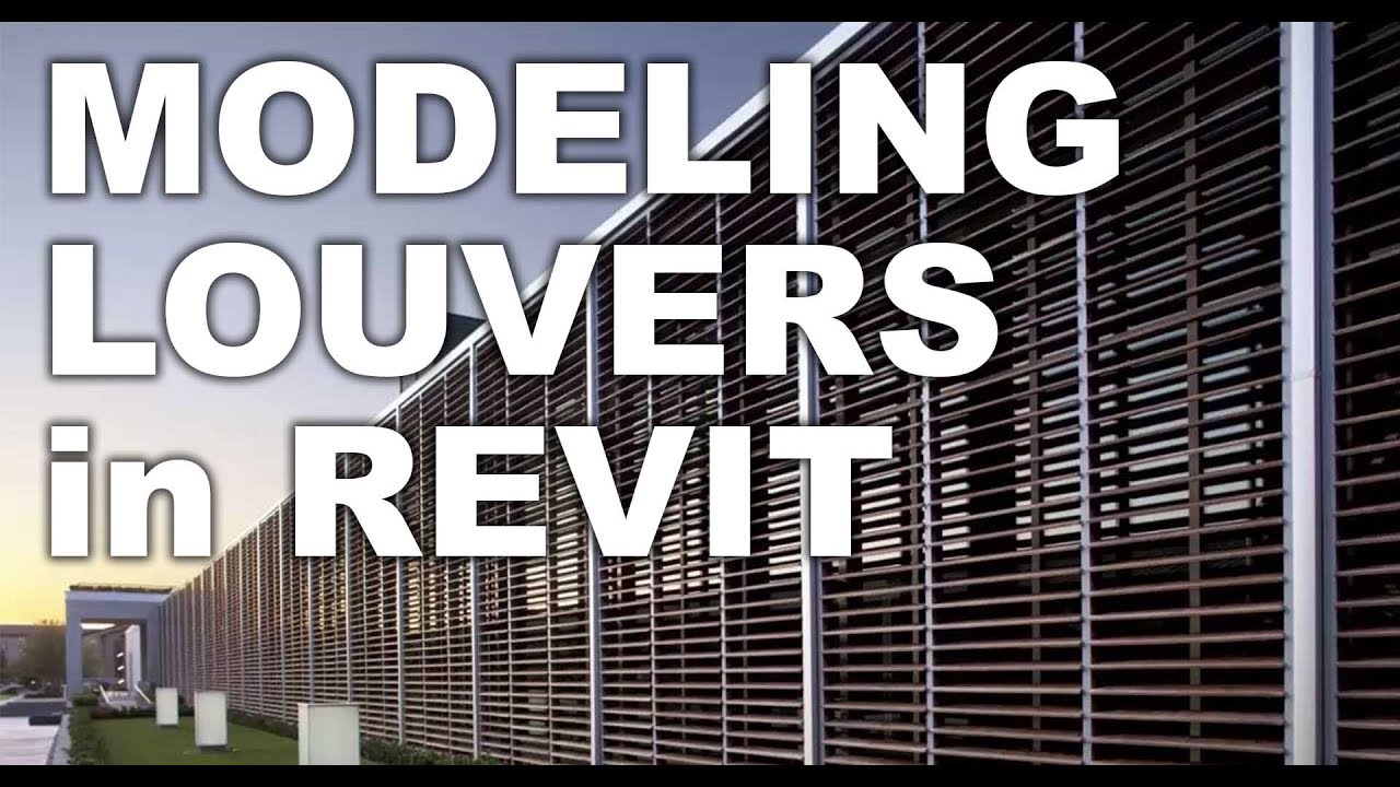 Louvers in Revit Sun protection shade facade tutorial Dezign Ark