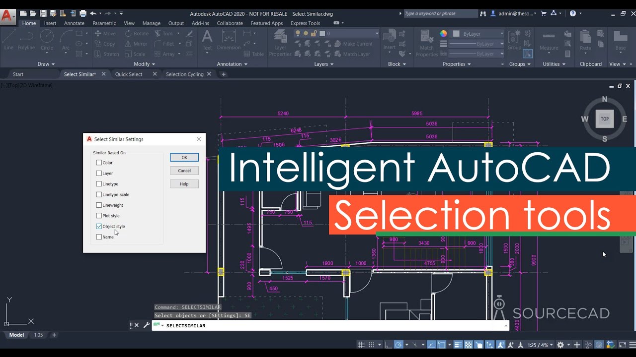 Three intelligent AutoCAD selection tools - Dezign Ark