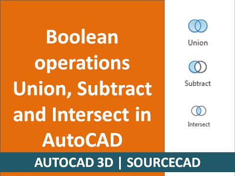 Using Boolean Operations In Autocad Union, Subtract And Intersect ...