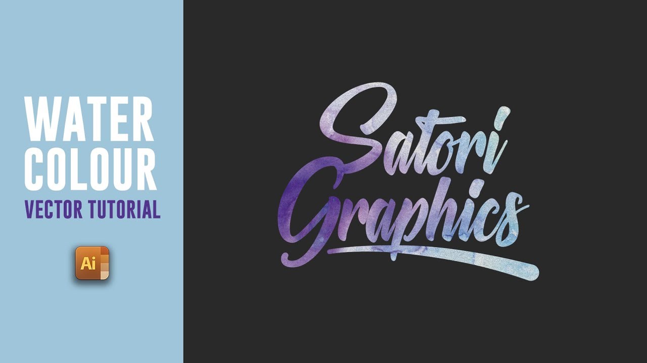 Watercolour Vector Illustrator Tutorial | Watercolour Typography