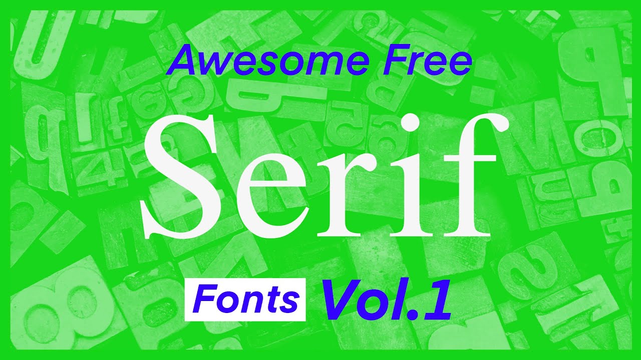 Awesome FREE Serif Fonts Vol.1 | GDS Font Book - Dezign Ark