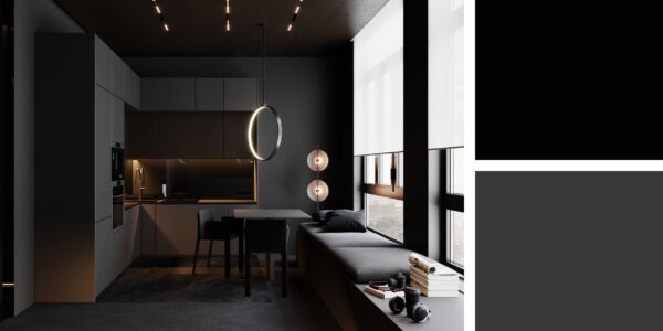 Dark Grey Apartment – Kitchen