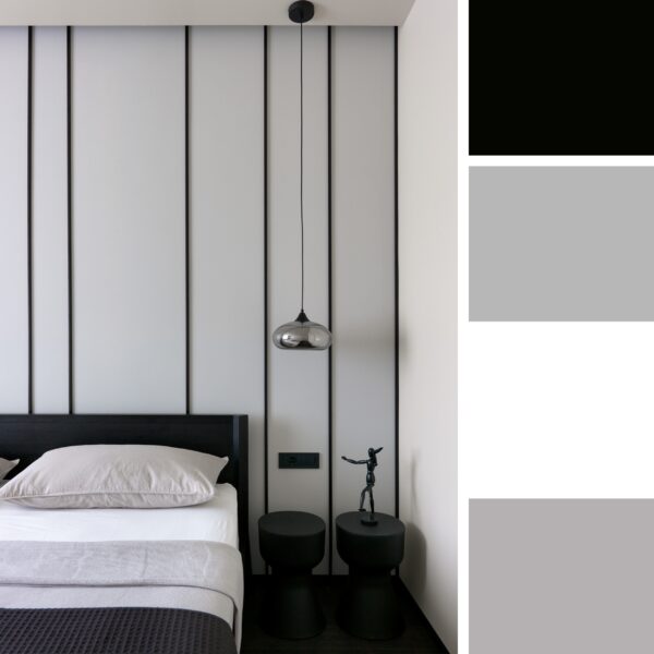 Monochrome Apartment – Bedroom 2