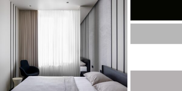 Monochrome Apartment – Bedroom 2