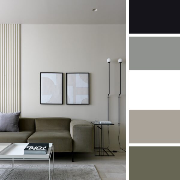 Monochrome Apartment – Living Room