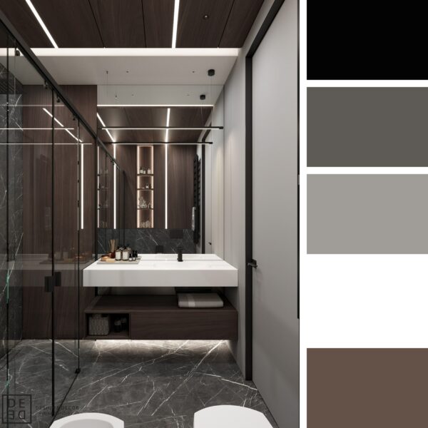DE&DE Apartment with Soft Accents – Bathroom