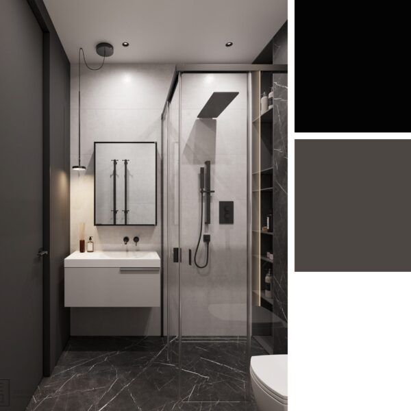 DE&DE Apartment with Soft Accents – Shower 2