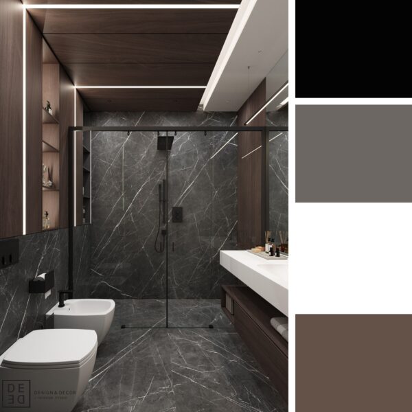 DE&DE Apartment with Soft Accents – Shower