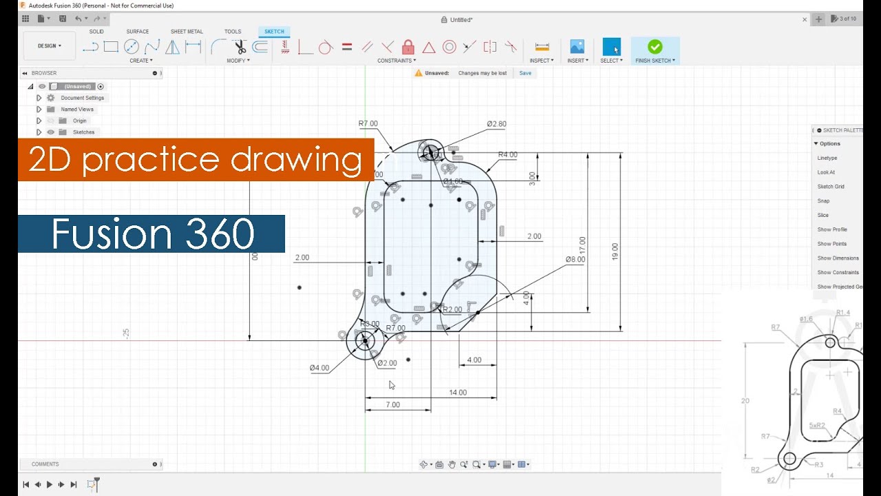 Making 2D Practice Drawing In Fusion 360 Dezign Ark   Making 2D Practice Drawing In Fusion 360 