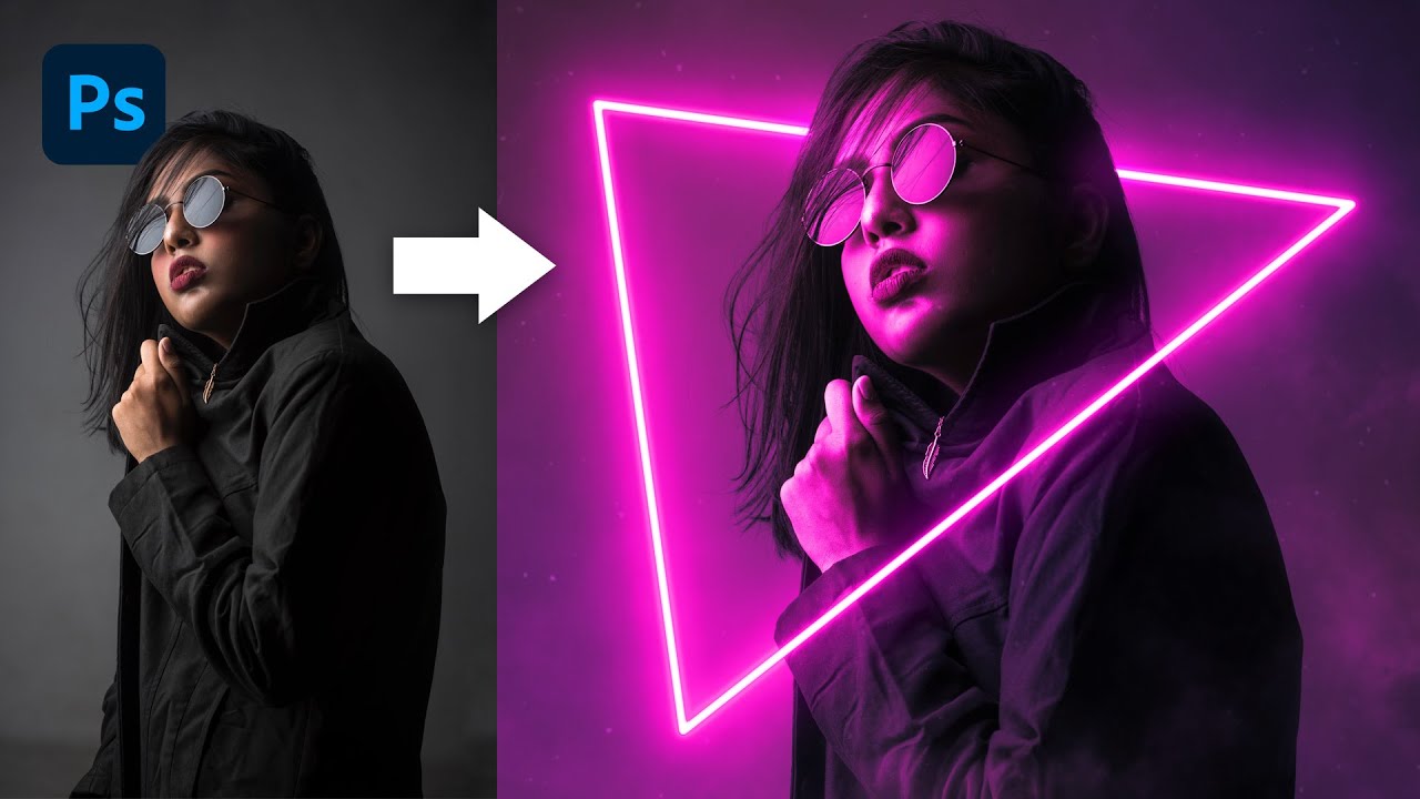 how to create neon lights in photoshop