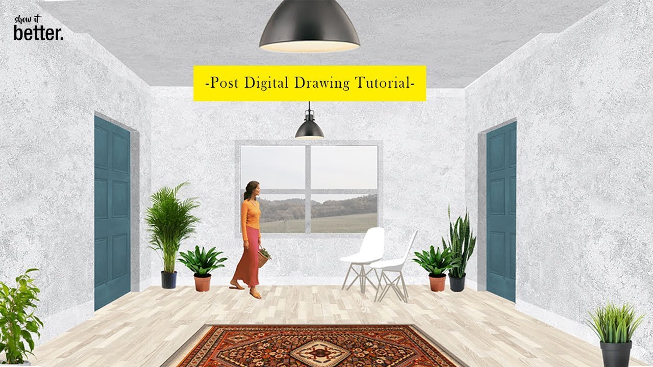 Post Digital Interior Architecture Drawing Tutorial - Dezign Ark