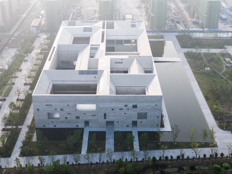 Press kit | 1002-02 - Press release | Shou County Culture and Art Center - Studio Zhu-Pei - Art - Aerial view - Photo credit: Schran Images