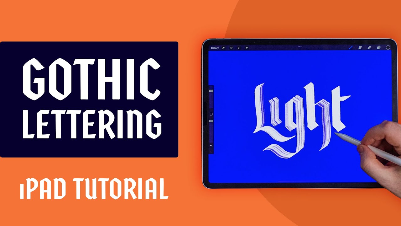 Gothic Calligraphy for Beginners - iPad Lettering Tutorial 🎃 - Dezign Ark