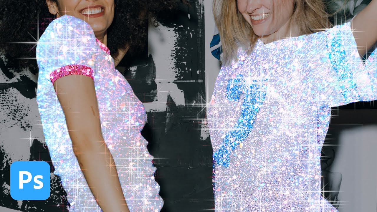 Aesthetic Glitter Effect in Free Textures & PS Brush