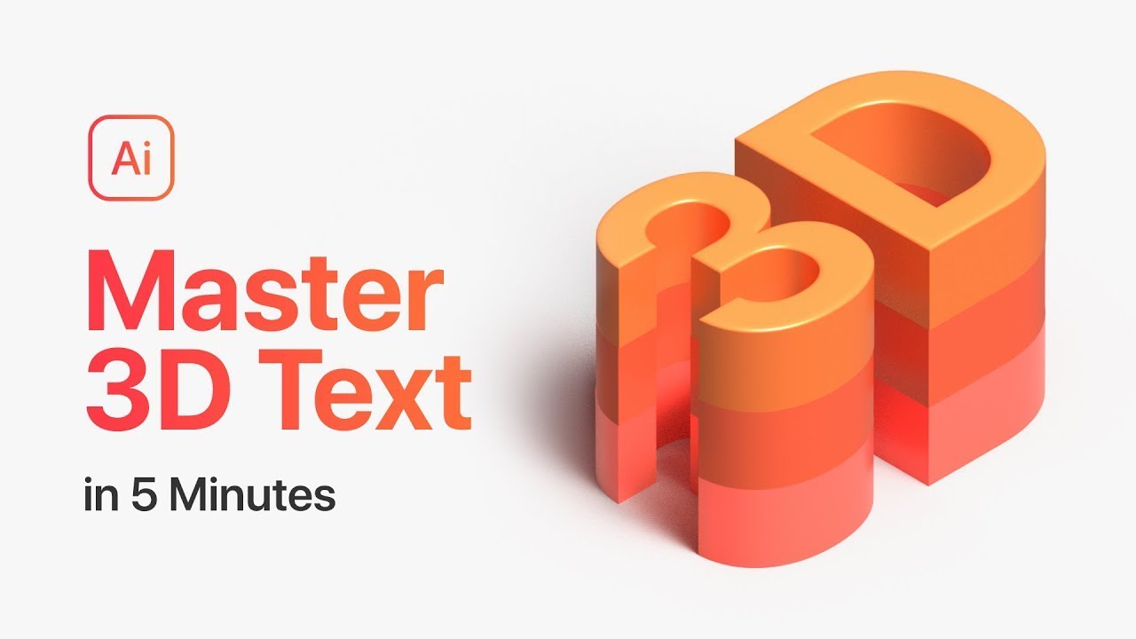 Master 3D TEXT in Illustrator in 5 Minutes! - Dezign Ark