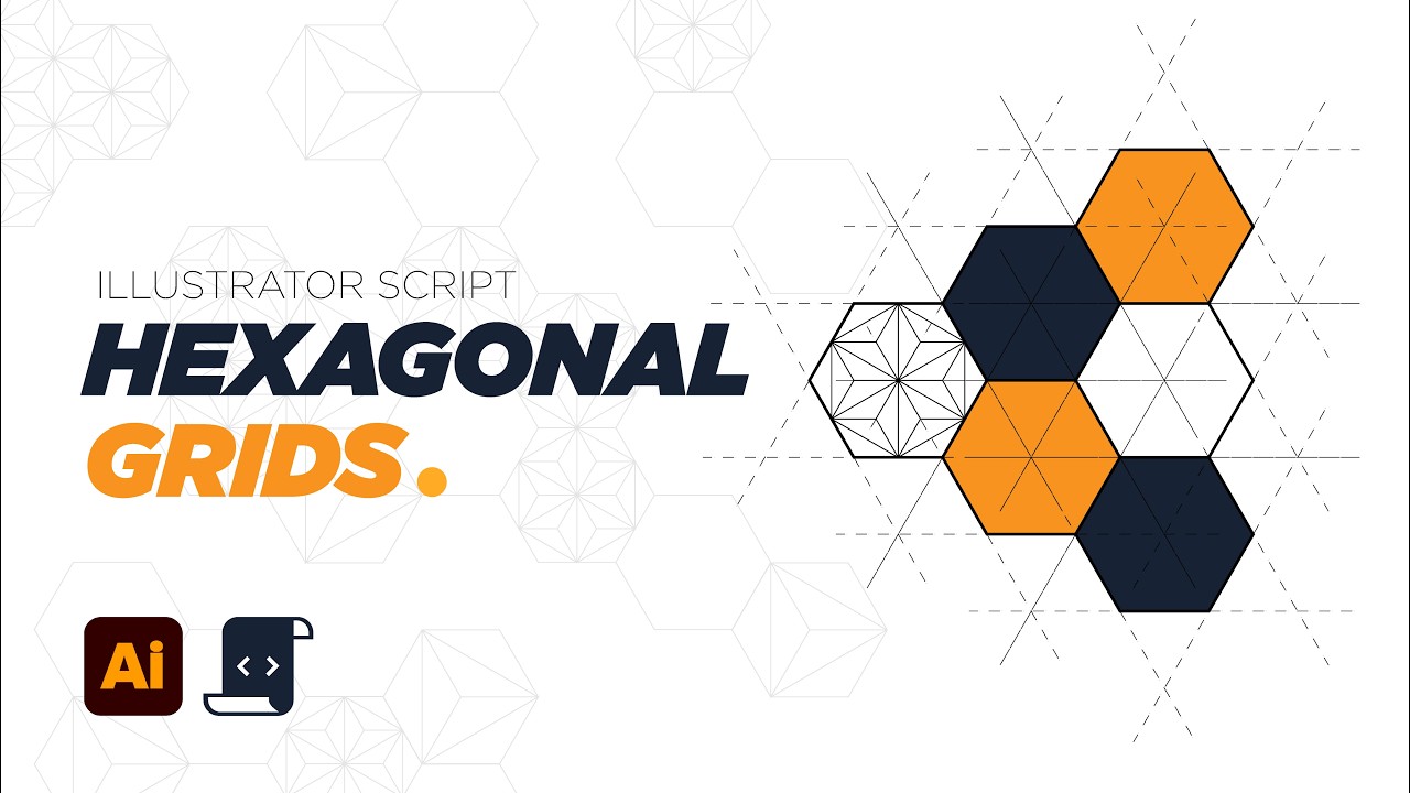 Hexagon Grid Generator for Adobe Illustrator - Dezign Ark